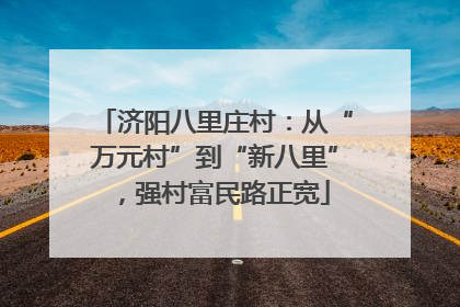 济阳八里庄村：从“万元村”到“新八里”，强村富民路正宽